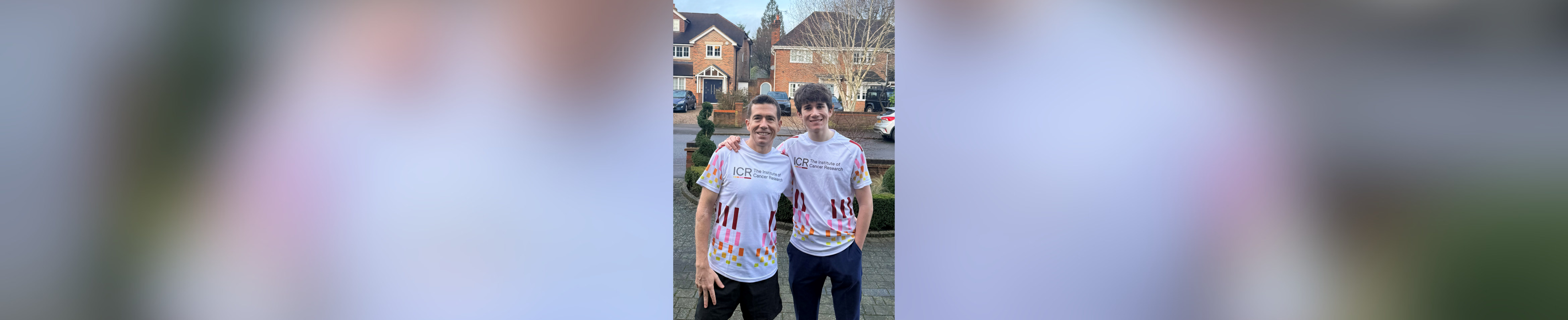 Steve and Ethan in their ICR running tops