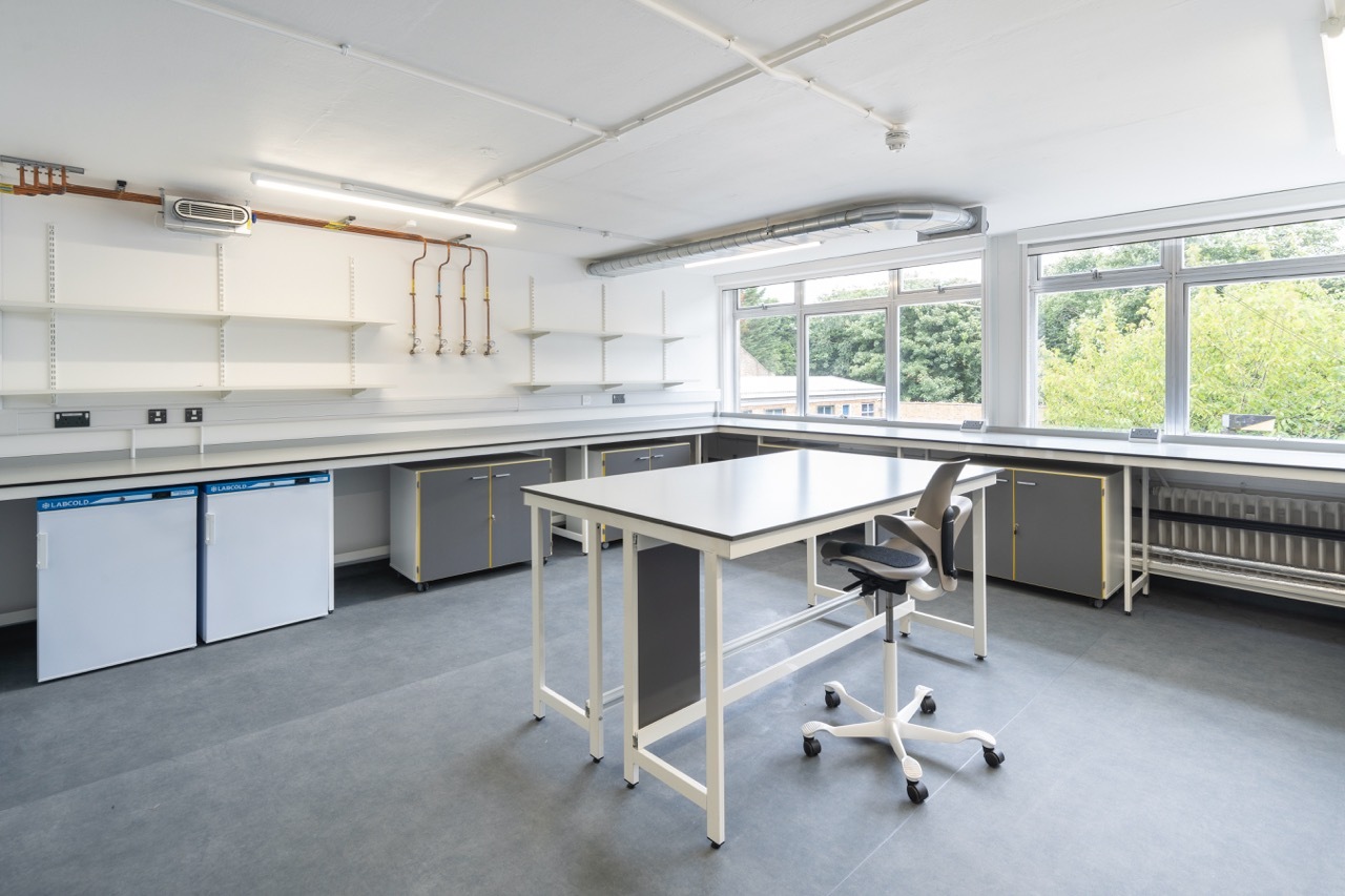 Interior of the Innovation Gateway showing some lab space.