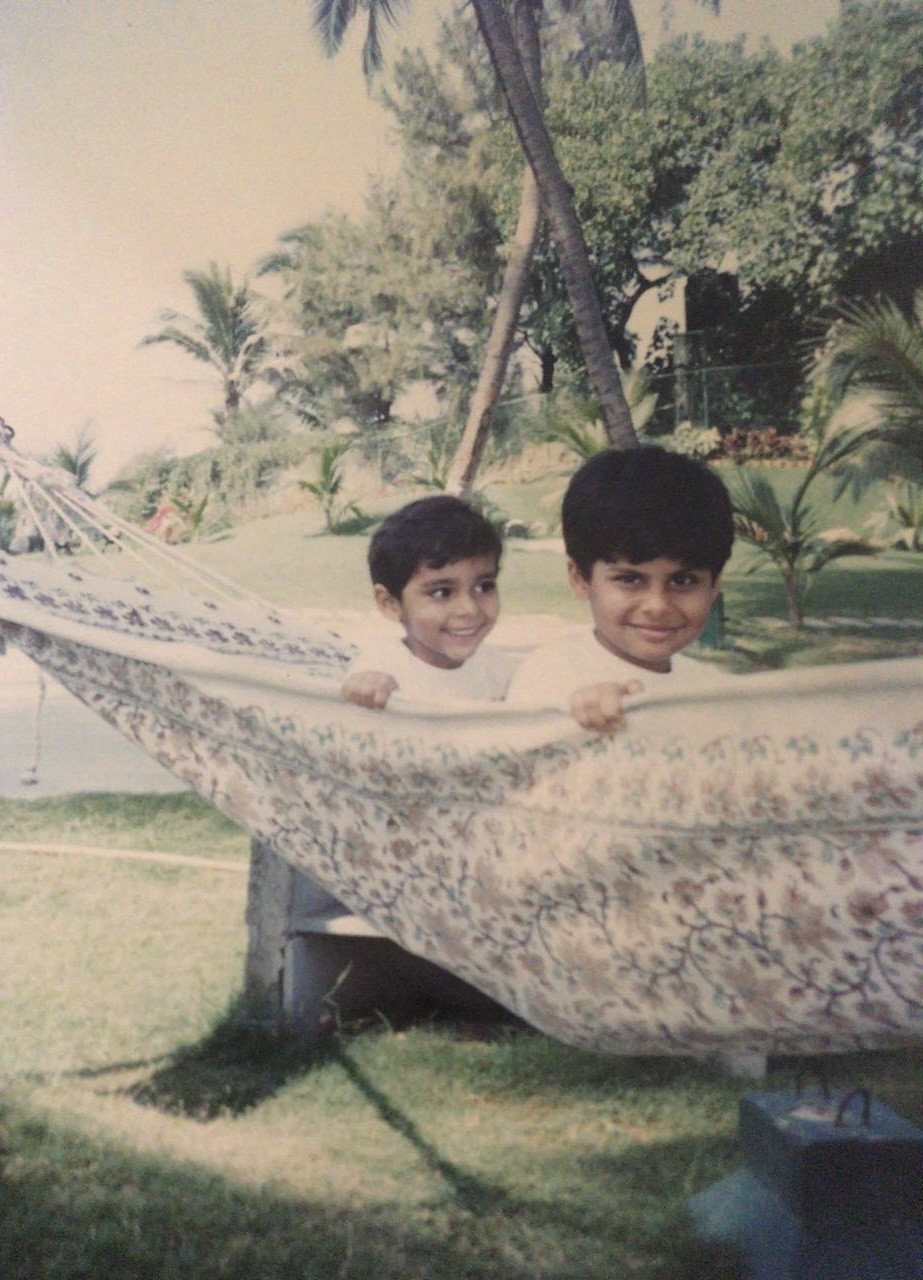 Arjun and Rudy when younger