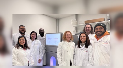 The NovaSeq X plus genome sequencing device with the Genomics Facility team