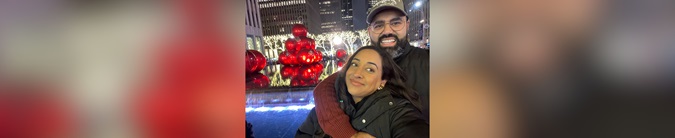 Selfie of Sonia and her partner