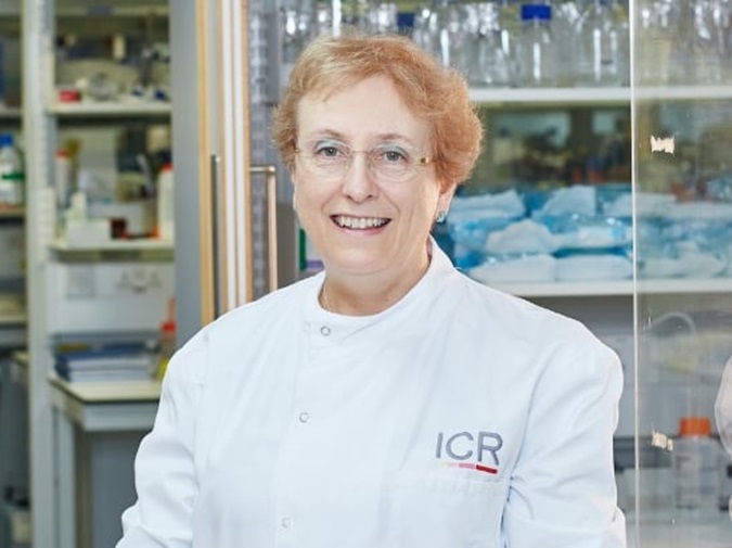 Ros Eeles wearing a lab coat