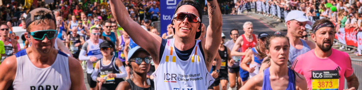 Male runner in the London Marathon 2026