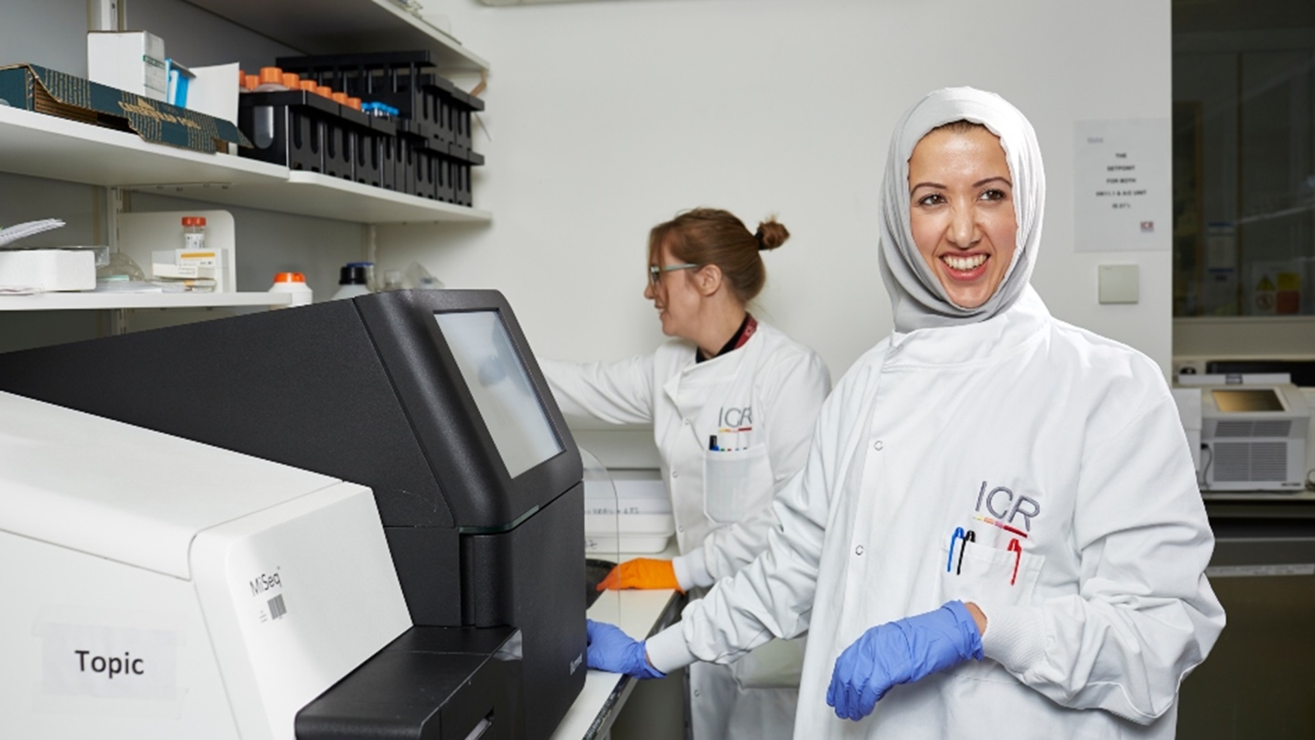 ICR researcher in the lab