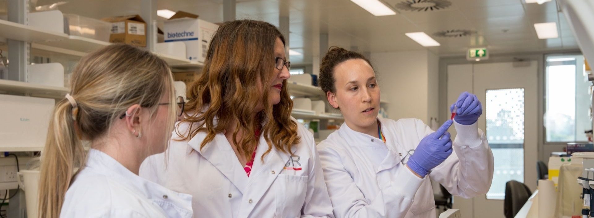 Three female scientists in the lab
