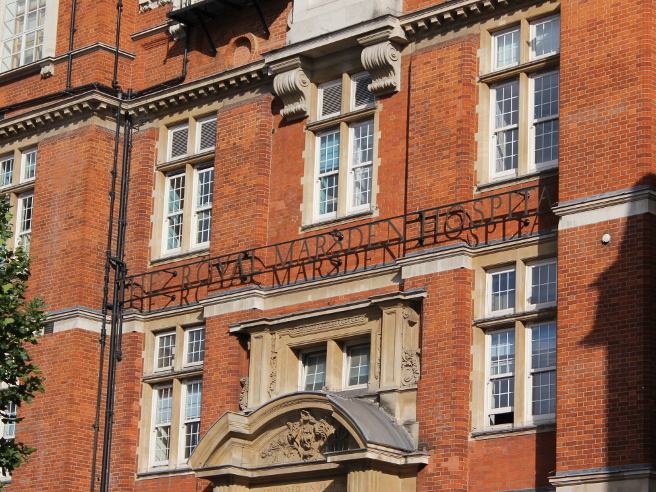 Front view of the The Royal Marsden Hospital building