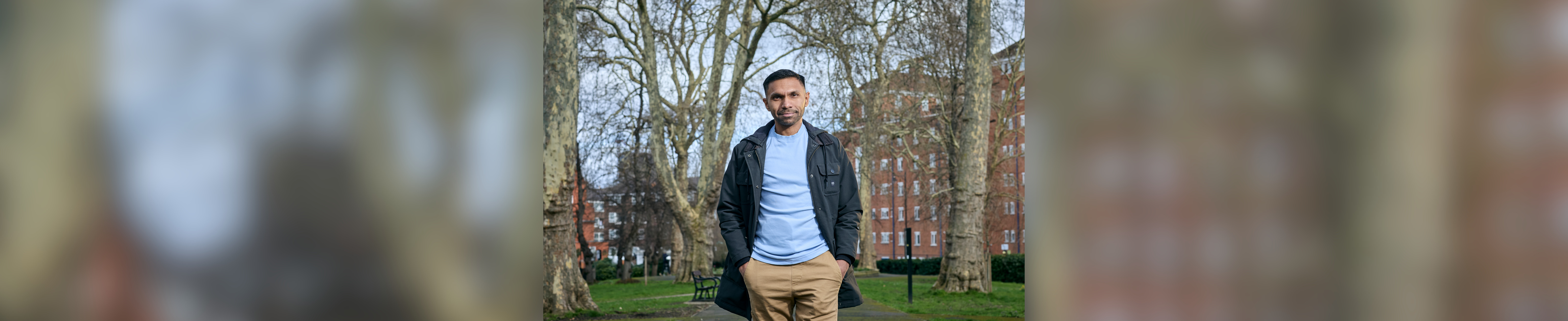 Mo standing in the park