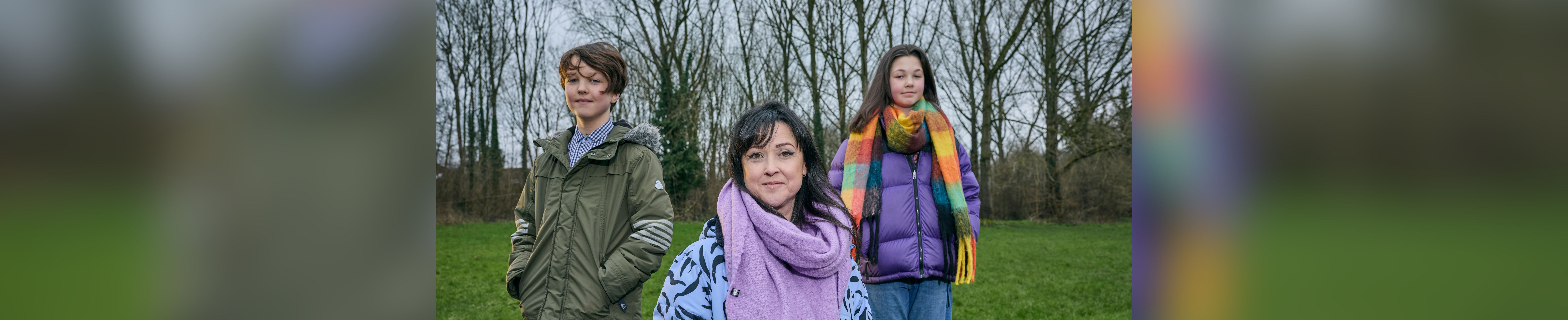 Sophie Umhofer and her two children