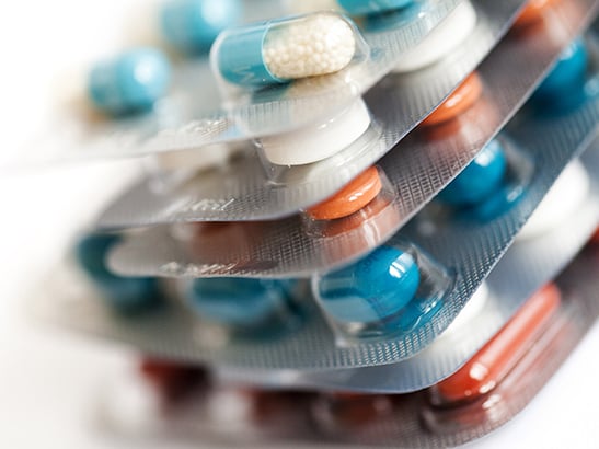 Pills or drugs in blister pack