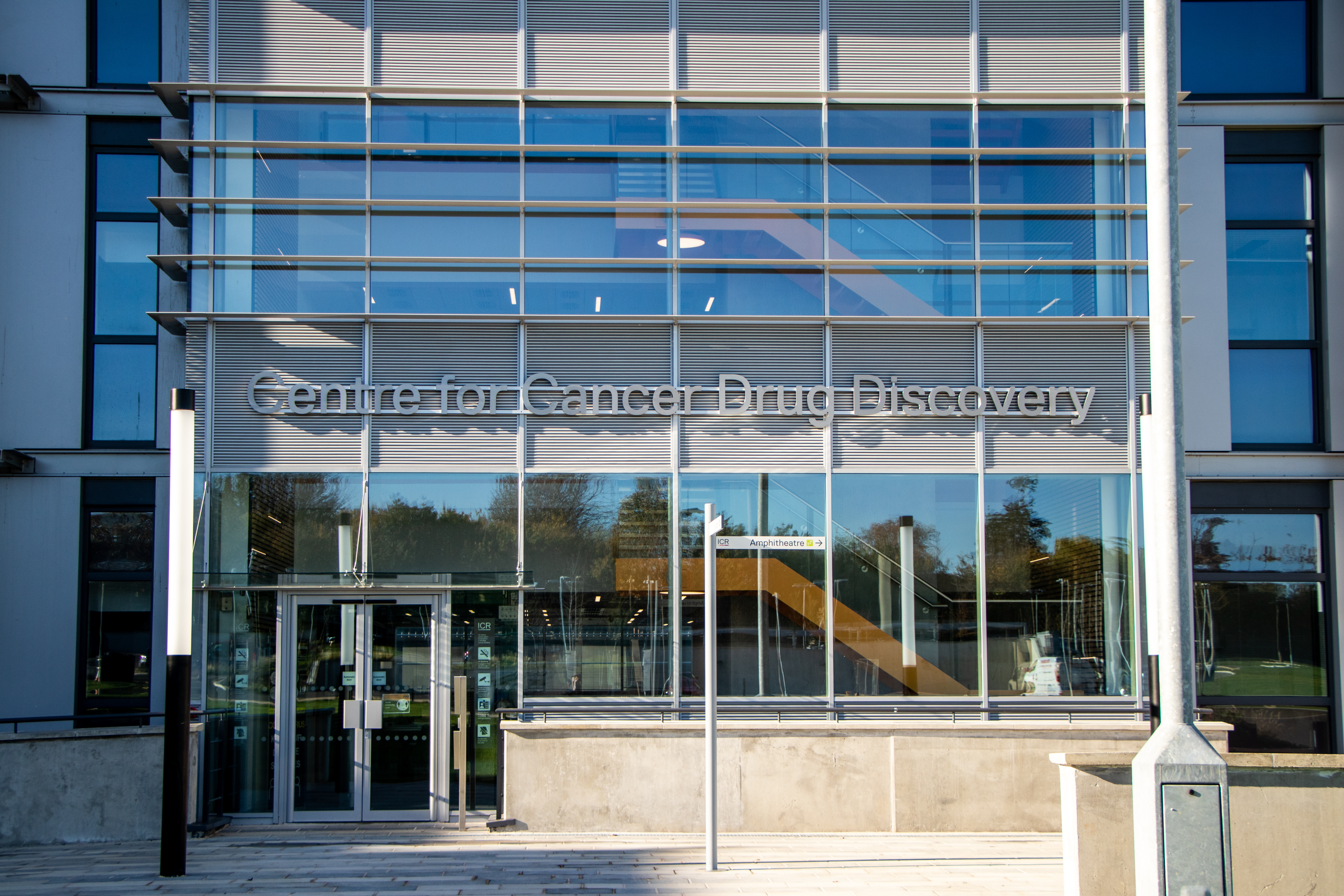 CCDD front entrance Front entrance of the Centre for Cancer Drug Discovery