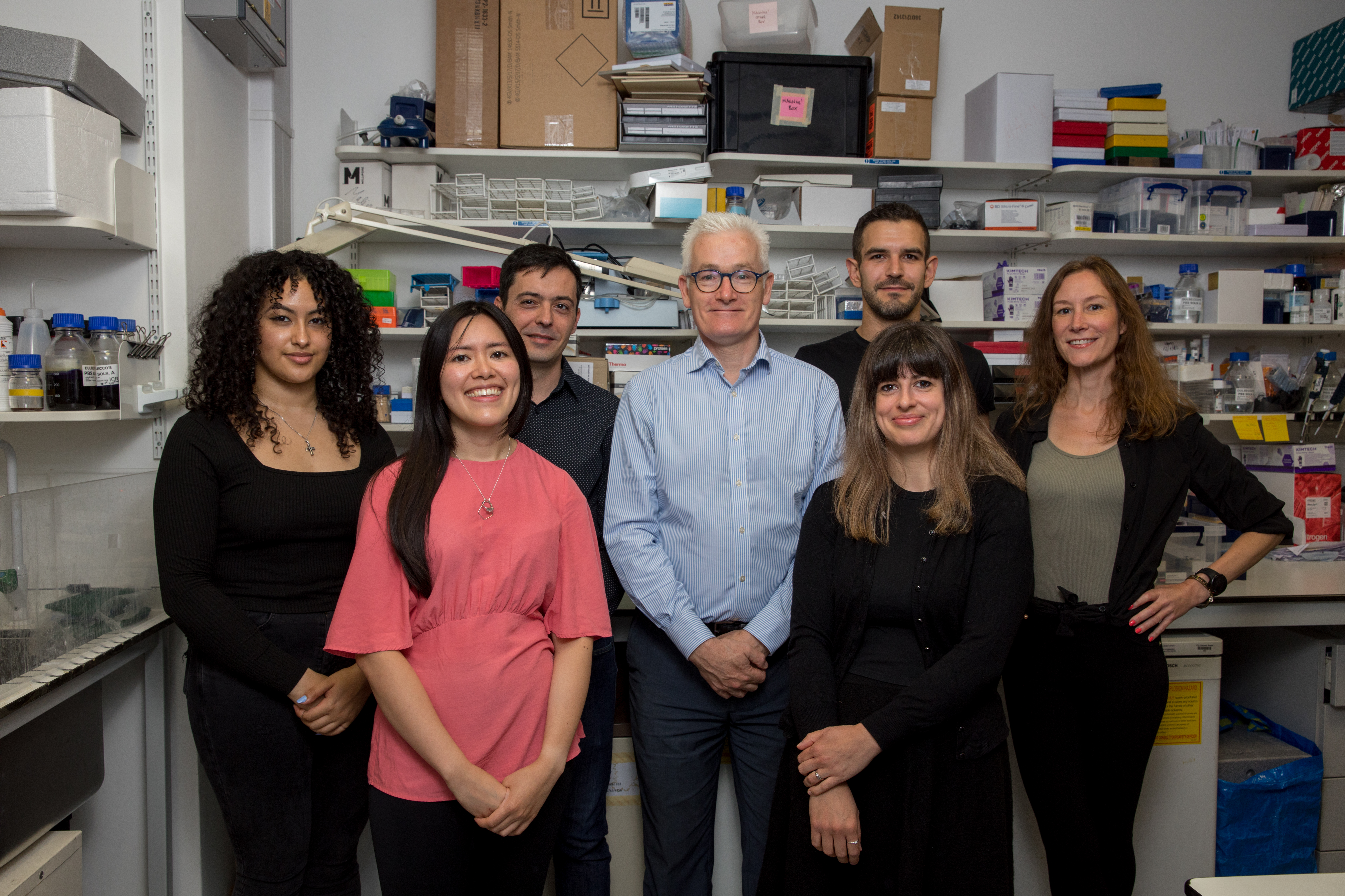 Group photo of the Targeted Therapy Group in the lab