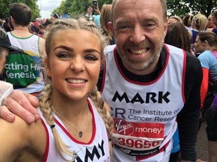 Amy Elvidge 547x410 Amy Elvidge and her dad Mark at the London Marathon